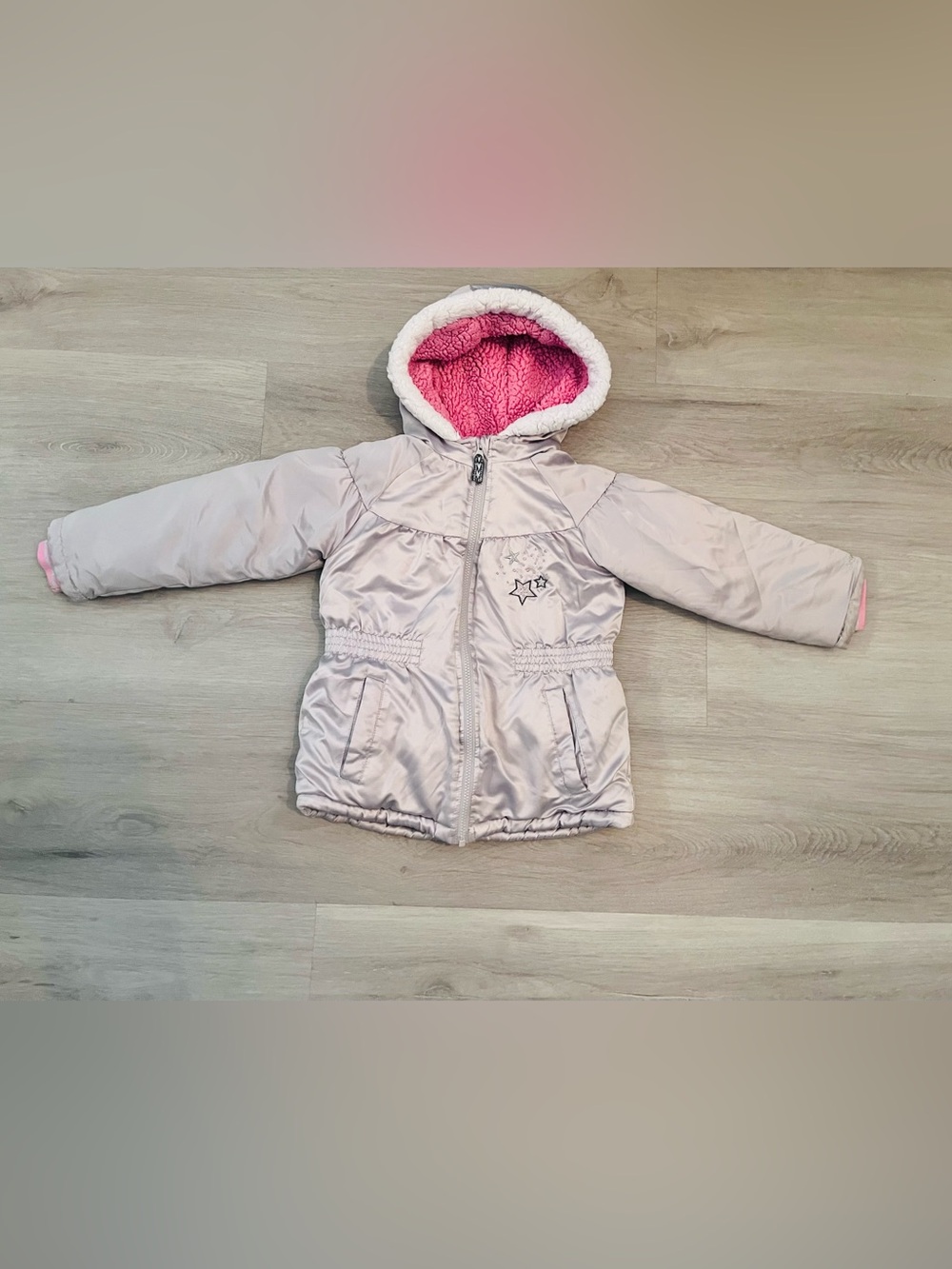 Oshkosh girls Sherpa lined hooded winter coat